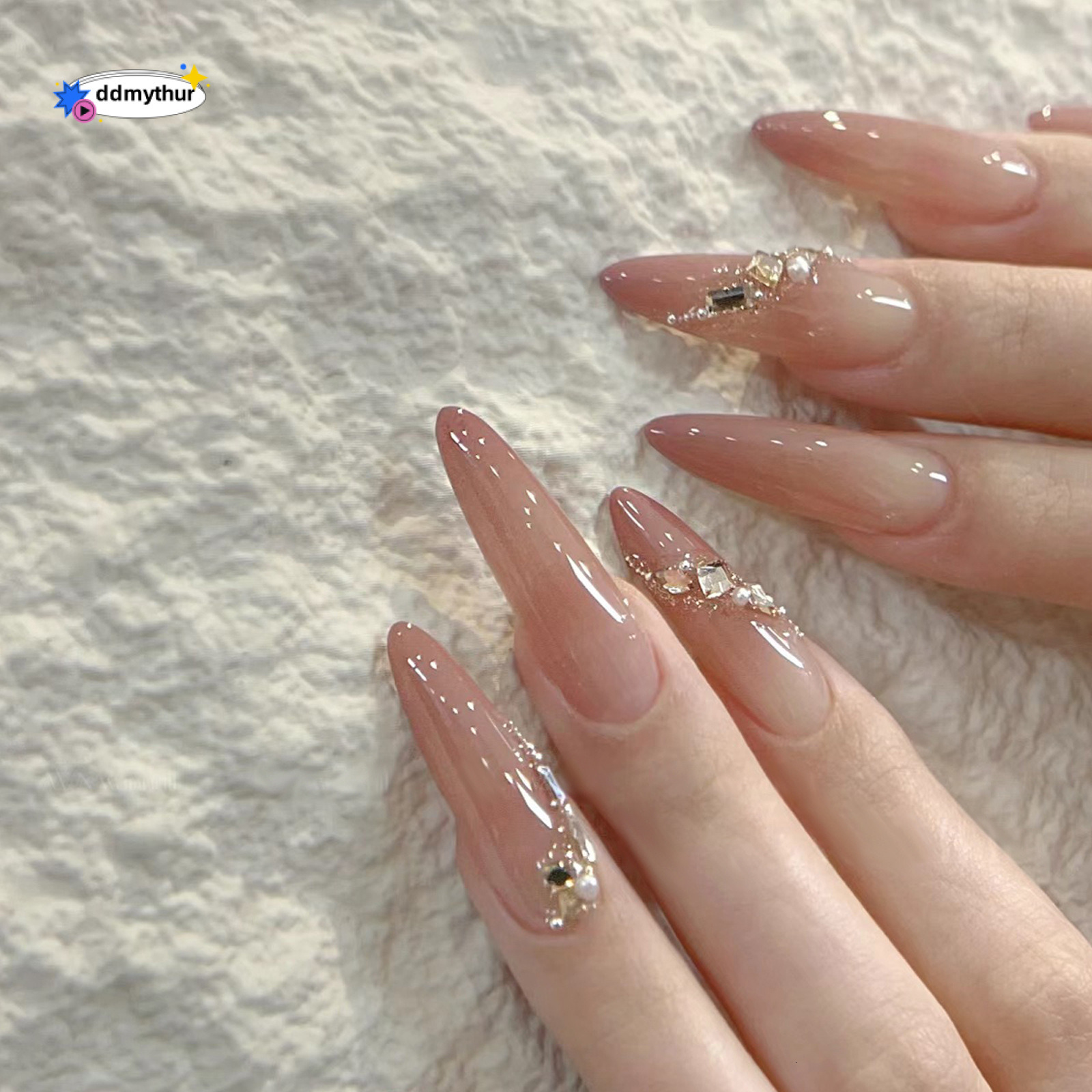 10 Pieces of Code-Separated Rich Girl Fairy Temperament Sparkling Atmosphere Internet Celebrity Style Detachable Wearable Nail Stickers ddmythur