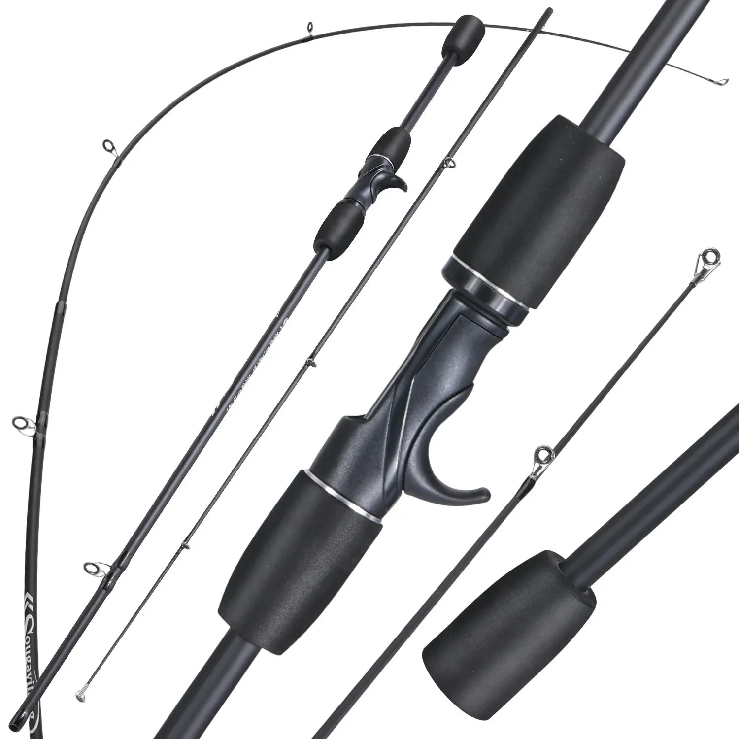 Sougayilang Carbon Fishing Rod with EVA Handle 2 Sections 18M Portable Lightweight Spinning Casting 250530