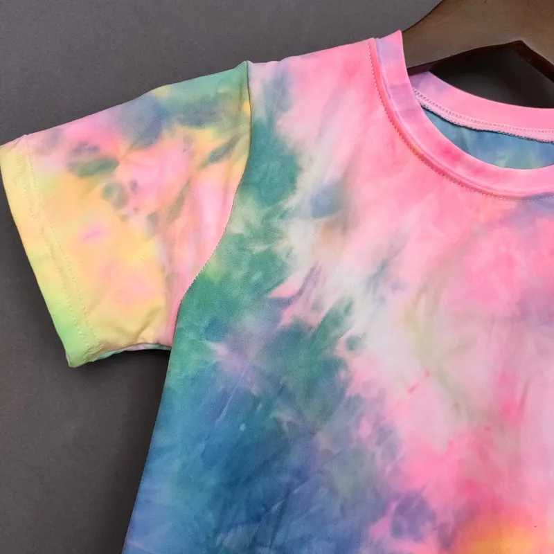 Kids Girls T-shirt Bright Fluorescent Color Tops Shirt Summer Children Casual Soft Comfortable T-shirt For Girl Clothing T250603