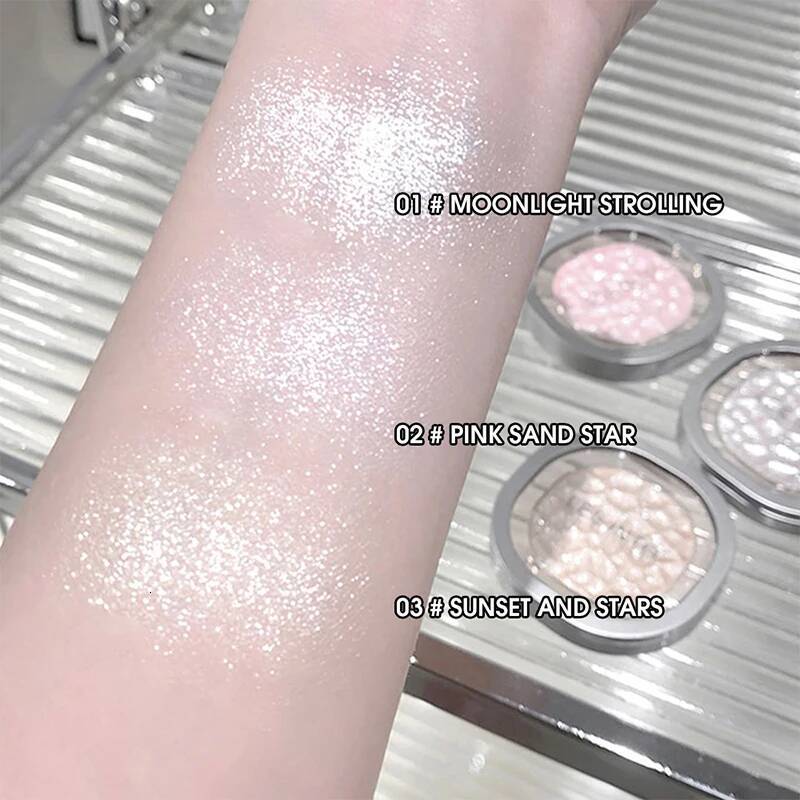 LEEINTO color-glowing high-gloss pearlescent powder brightens up the make-up eye shadow disc
