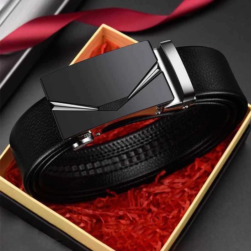 The new mens high quality leather belts luxury fashion straps automatic buckle leather on the second floor (Not to bring a gift) XJ250602
