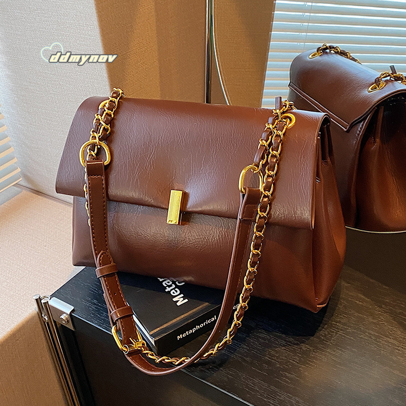 Milad Women's Tote Large Capacity Autumn Winter Crossbody 2023 New Chain Shoulder Commuter Bag ddmynov