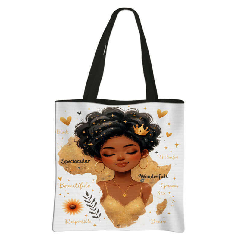 Girls' Handbag Polyester Fashion Women's Crossbody Portable Large Supermarket Shopping Bag