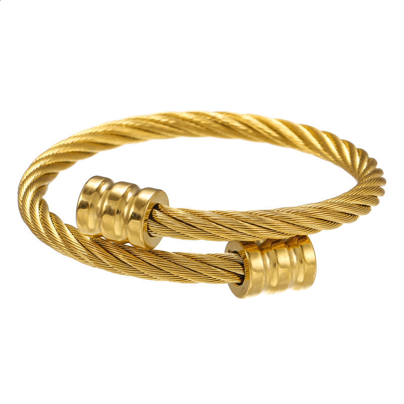 Jewelry trend personality stainless steel winding geometric bracelet accessories men 250517