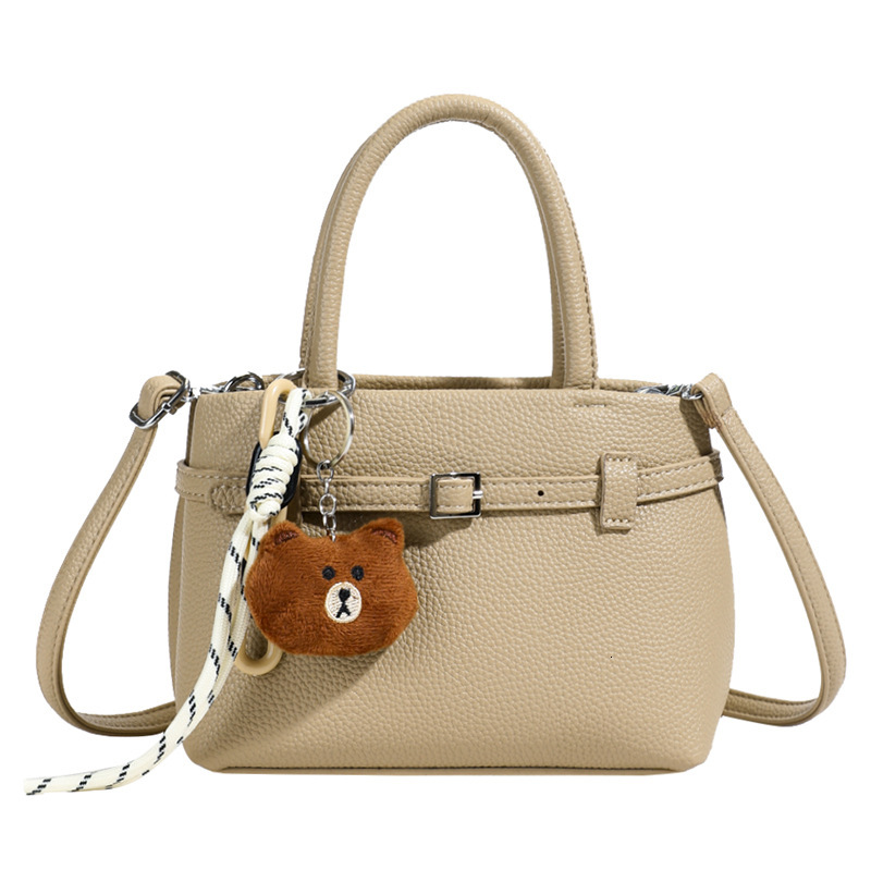designer Women's Trendy Niche Lychee Texture Handbag 2025 Spring New Versatile Commuter Shoulder Crossbody Bag