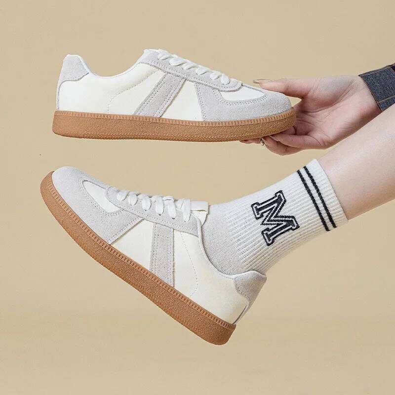 Gacimy Women's Casual Sneakers Breathable Non-Slip Tennis Walking New Leather Suede Flats Women Fashion Sports Shoes