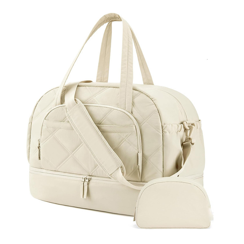 New with Shoe Compartment Down Luggage for Women Lightweight Sports Carry-on Travel Bag