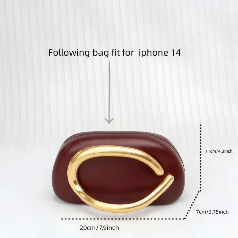 Gold Closure Box Clutch Bag Women Evening Wedding Party Cute Purse and Handbag 2025 New Fashion Wallet Coin Purse W250602