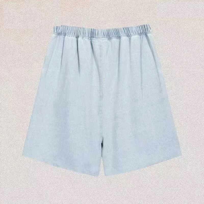 Chaopai New Oversized Denim Shorts Men Women Summer Good Quality Elasticity Drawstring Casual Shorts Breeches T250603