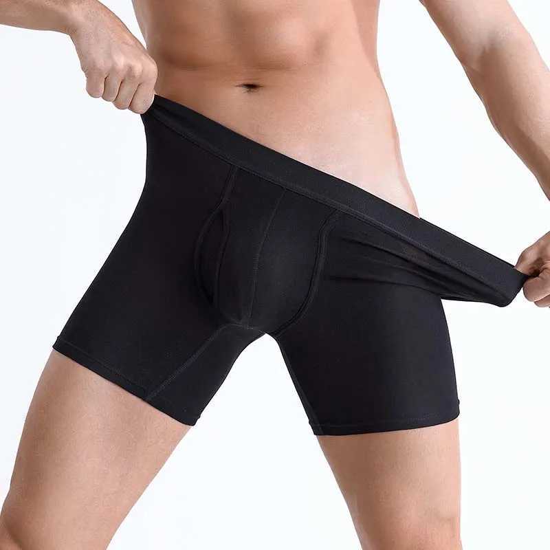 3/Pack Mens panties Bamboo Fiber Solid Color Boxers Man Sexy Long Boxershorts Briefs Breathable Underwear for Men Plus Size XXL W250603