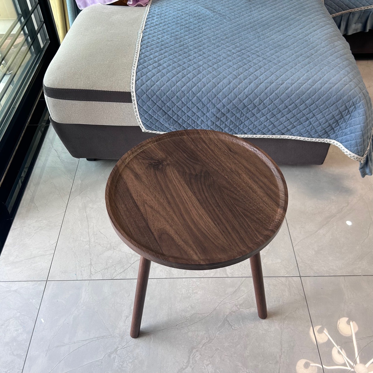 B6031 Small apartment living room home bedroom creative sofa side table oval tea table