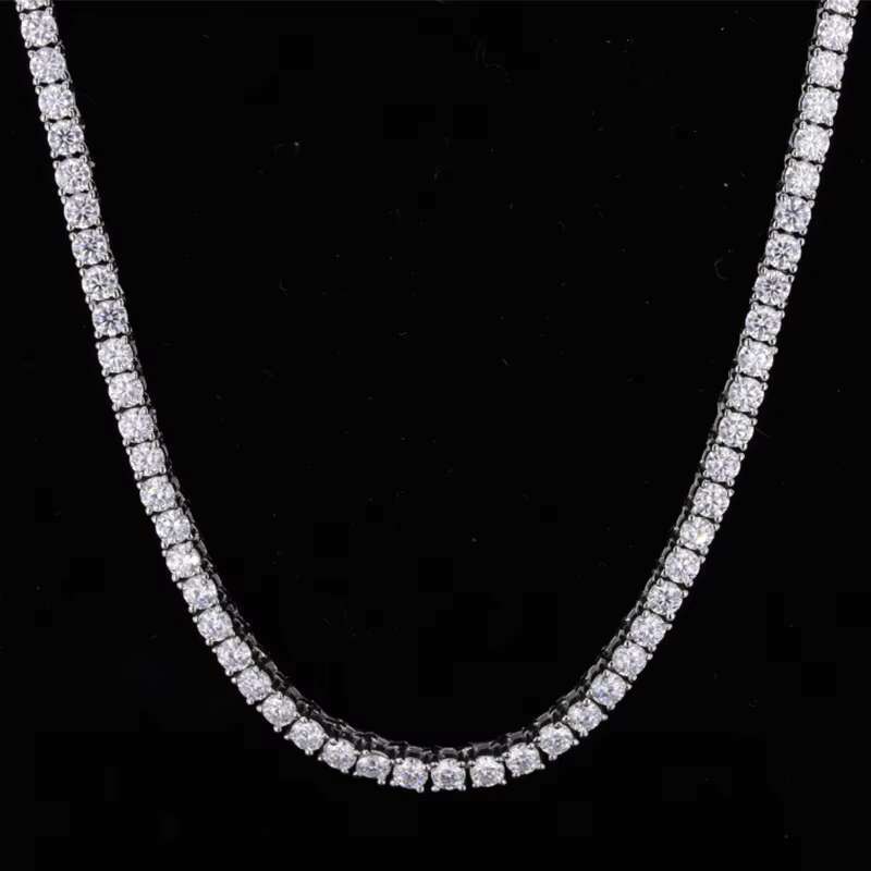 Hot Sale Men Women Moissanite Diamond Necklace 3mm-6mm 925 silver Tennis Chain