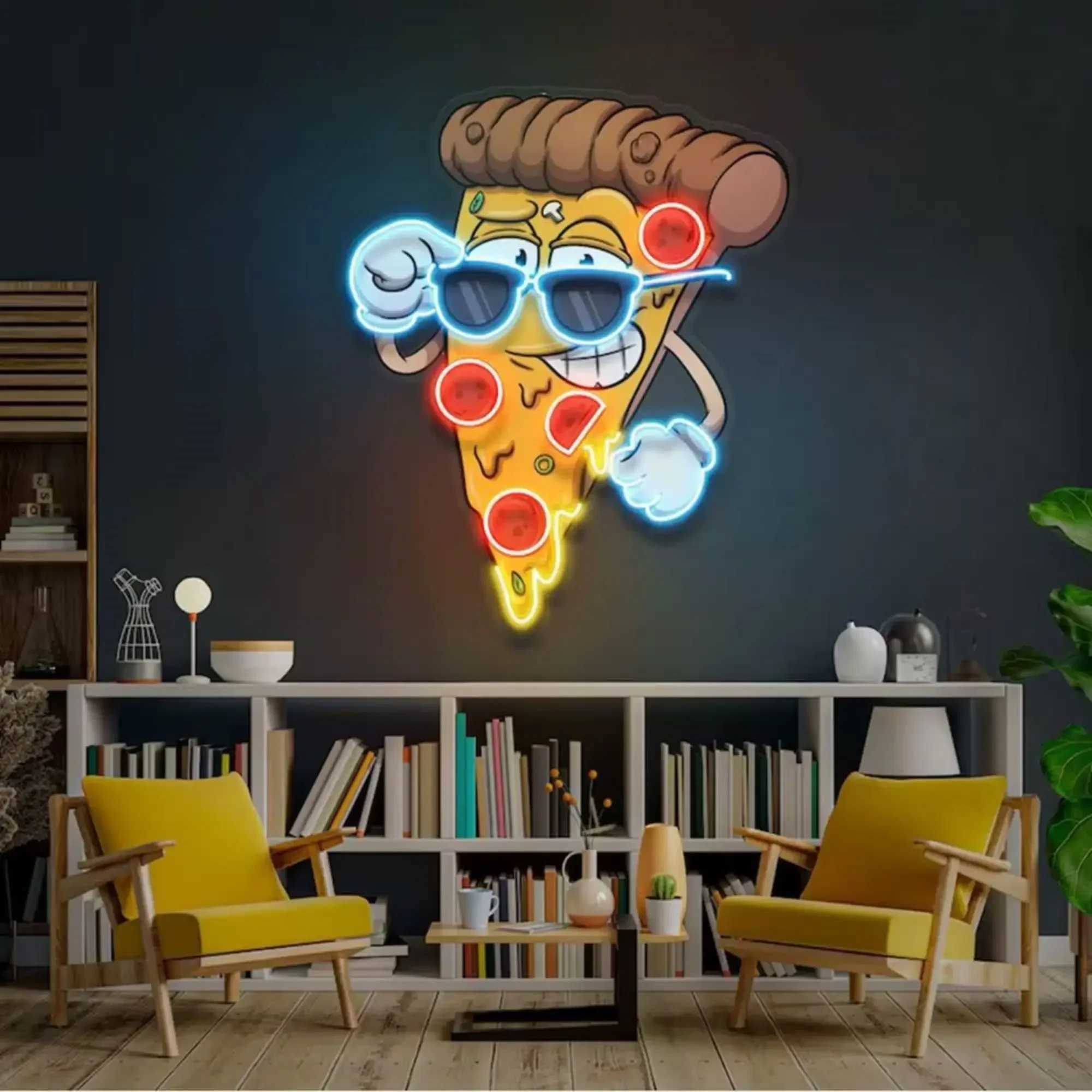 Pizza Neon Sign for Wall Decor USB LED Neon Light Sign Beer Pub Bar Pizza Store Restaurant Business AD Decor Birthday Gift PartyXJ250602