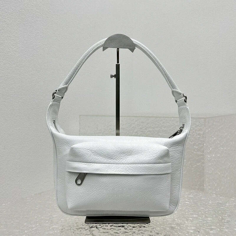 OEMRaver Motorcycle Shoulder Burst Pattern Oil Wax Dumpling Genuine Leather Handbag Underarm Bag