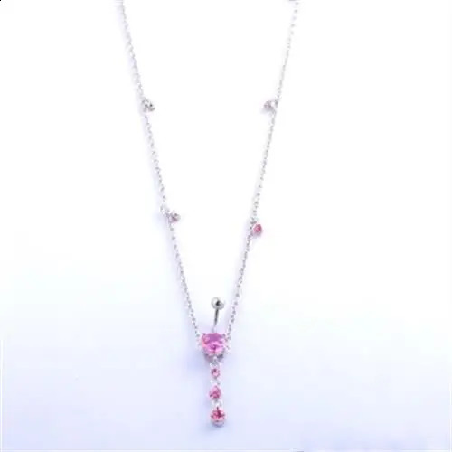 Women Sexy Rhinestone Dangle Belly Button Chain Navel Piercing Ring Body Jewelry Waist Chain Button Puncture Jewelry 250530