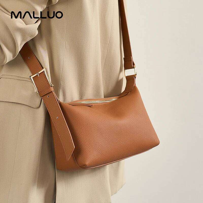 Cowhide Genuine Leather Dumpling Bag For Women Large Capacity Shoulder Crossbody Bags Trendy Messenger Handbag Armpit Purse