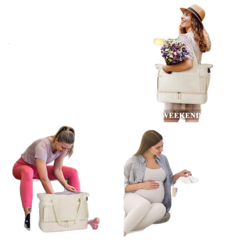 New Fiess Duffel Convenient Weekend Overnight Gym Bag, Travel Bag with Shoe Compartment