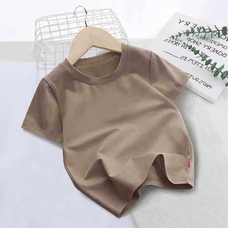 New Summer Childrens T-shirts for Boys and Girls Round Neck Casual Short Sleeves for Kids Student Fashion Tops T250603