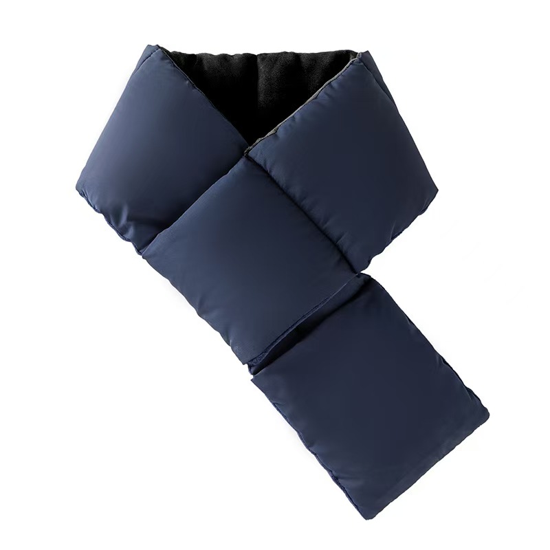 T871 new winter warm scarf for women high-end fashion windproof thickened Japanese and Korean pure color simple plus velvet neck long