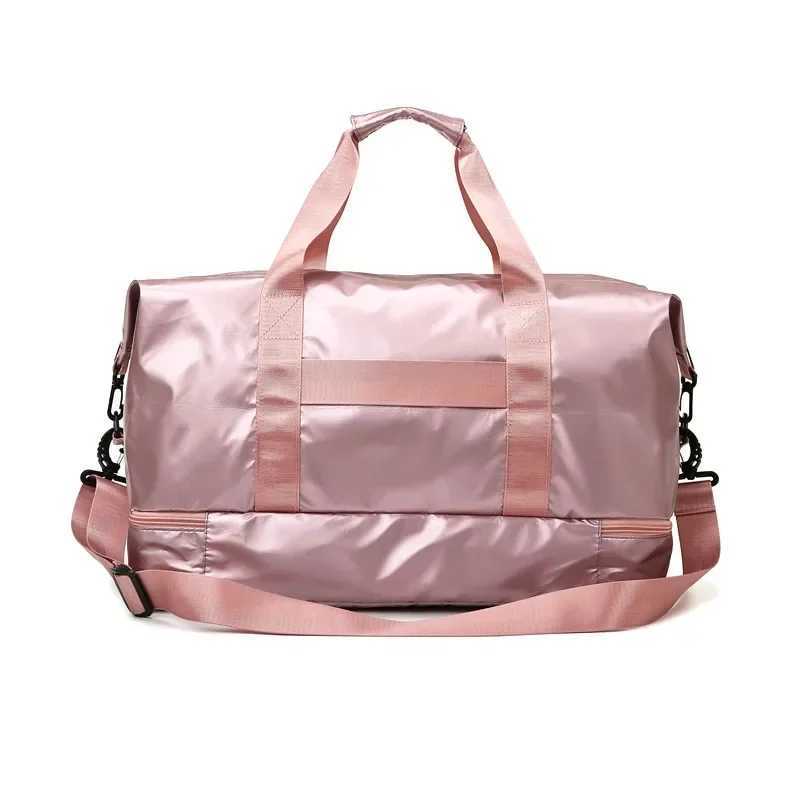 High Capacity Gym Bag Pearlescent Women Fitness Training Handbag With Shoes Pocket Waterproof Yoga Pack Travel Duffel XJ250603