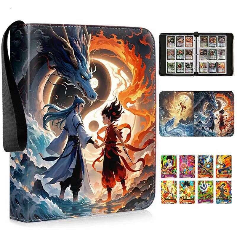 Nezha Demon Child Makes Waves Merchandise Ao Bing Card 4-Slot 9-Slot Large Capacity Binder Zipper Collection Album