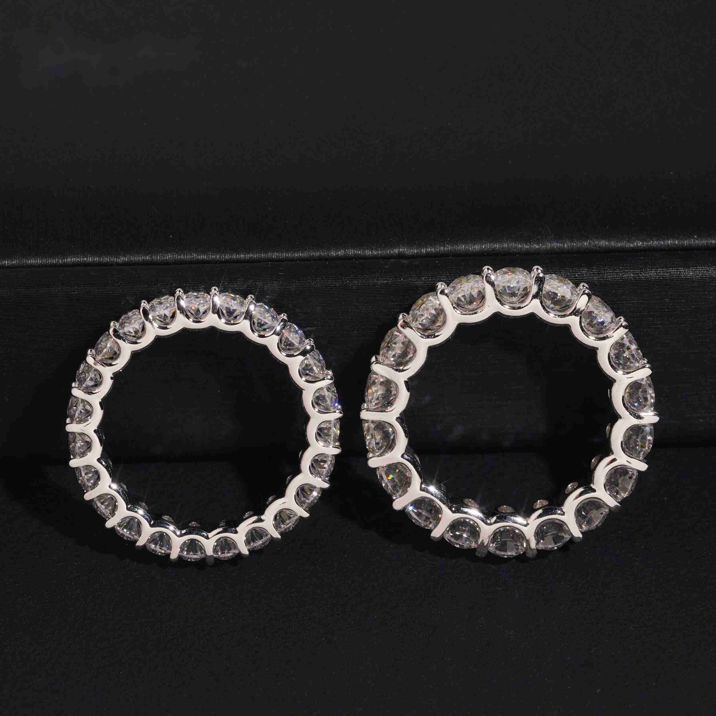 Luxury 925 Sterling Silver Full Oval 4x6 3x5 Moissanite Finger Ring Classic Wedding Engagement Fine Jewelry Gift for Women