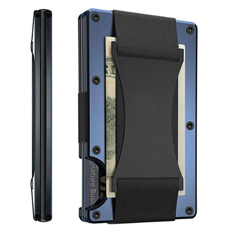 New Metal Card Holder Carbon Fiber Wallet Money Clip RFID Anti-theft Blocking Technology