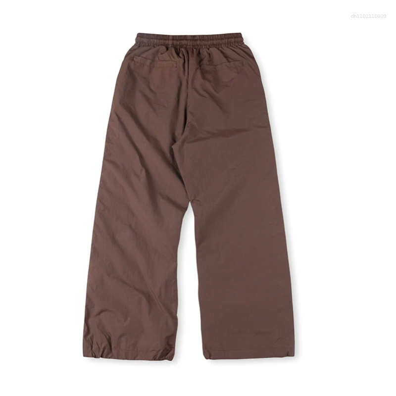 Men's Pants High Street Double-breasted Striped Casual Drawstring Cargo For Men Embroidery Straight Loose Baggy Trousers