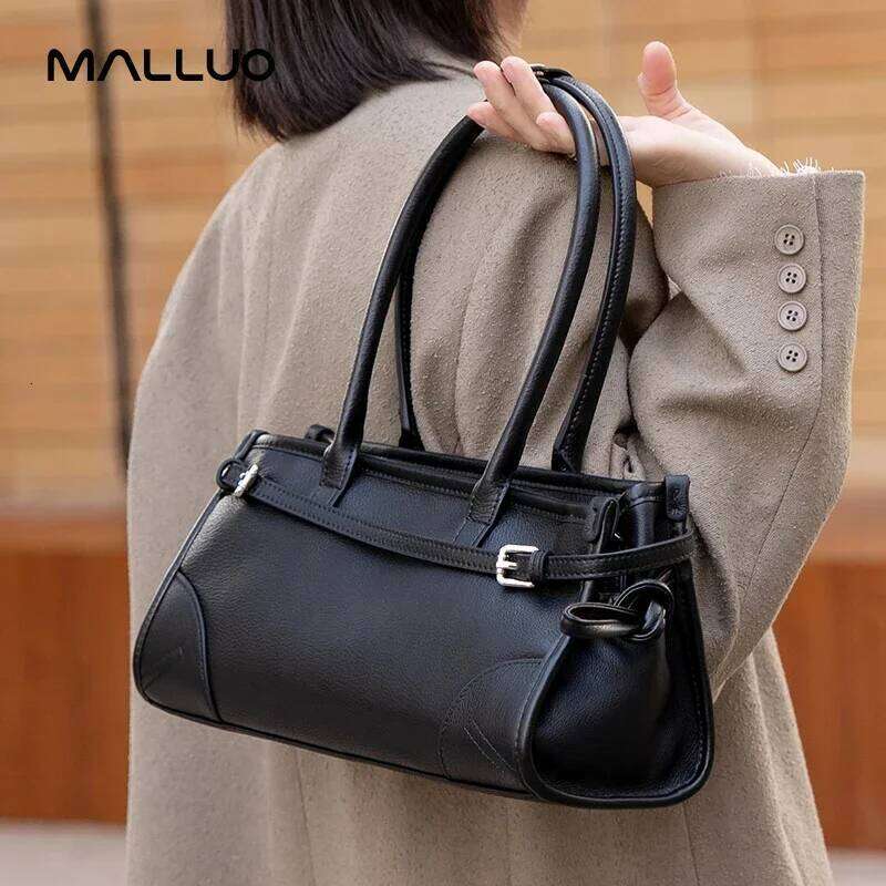 Women Cowhide Genuine Shoulder Bag Female Natural Cow Leather Handbag Lady Designer Retro Crossbody Bags Ladies