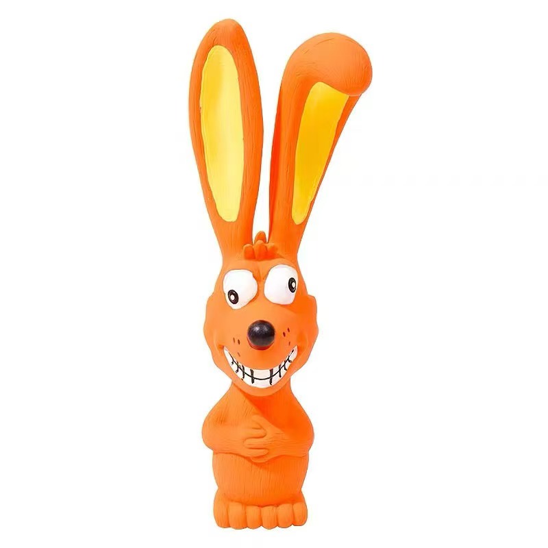 Sound Squeaky Dog Latex Toys Rabbit Animal Chew Pet Rubber Vocal For Small Medium Dogs Bite Resistant Interactive