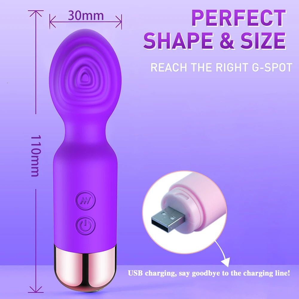 Mini AV Vibrator Female G Spot Vibration Vagina Anal Clitoris Stimulator Dildo Vibrator Adult Sex Toys for Women Masturbation 250603