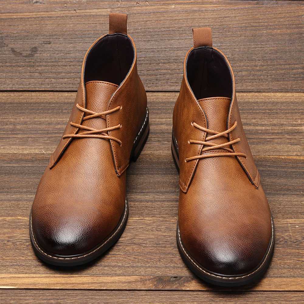 Retro Men Ankle boots Brand Plus Size Desert Boots Comfortable Leather Boots For MenXJ250602