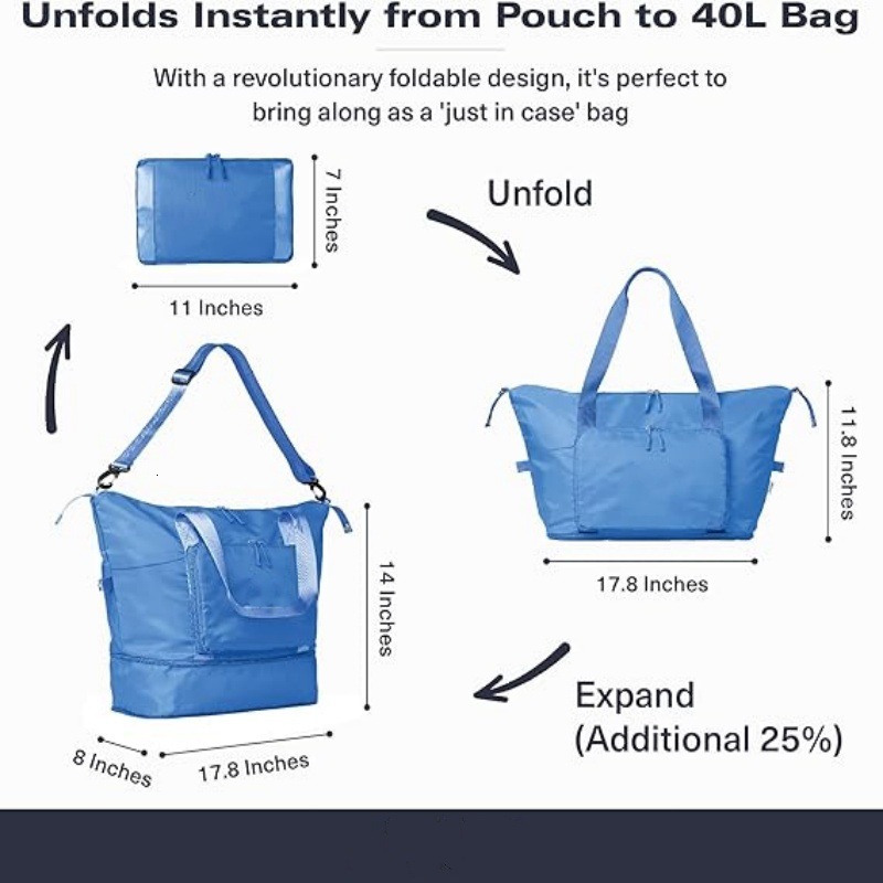 2025 New Hot-Selling Multifunctional Gym Expandable Large Capacity Travel Bag, Sports Handbag