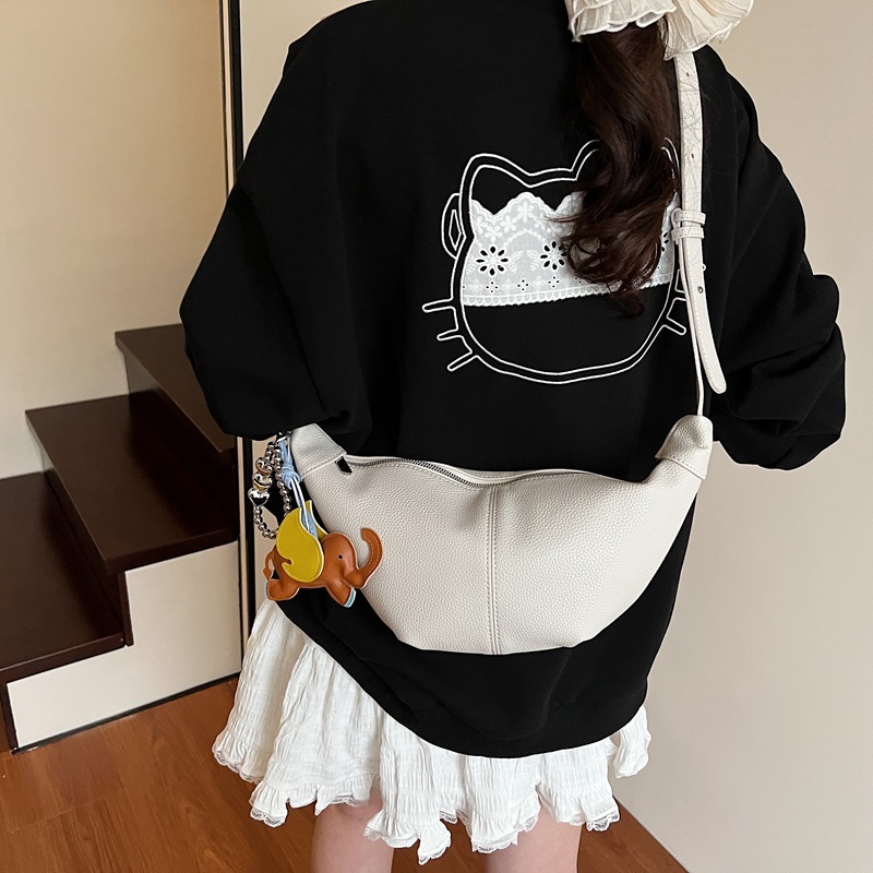 designer Delicate and Exquisite High-End Soft Leather Dumpling Bag for Women 2025 New Lightweight Niche Design Solid Color Single Shoulder Crossbody B