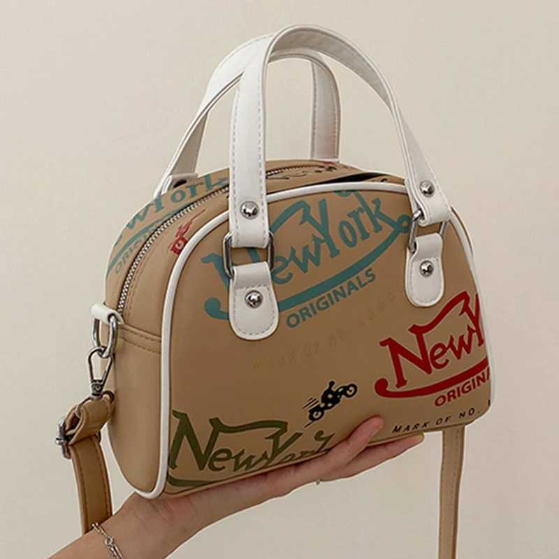 Womens Bag Shell Bag Fashion Printing Large Capacity Womens One Shoulder Handbag Shopping Y250603