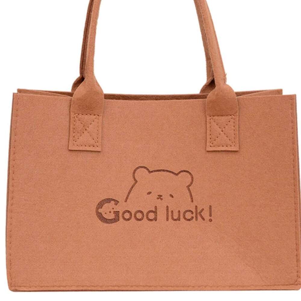 Trendy Gift for Women Shopping Advertising Storage Tote Felt Bag Handbag