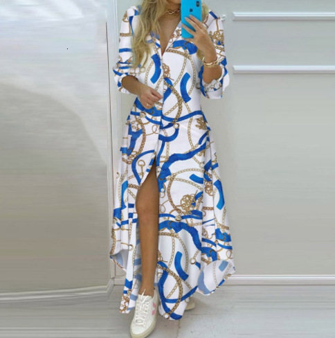 women's wear Hot 2025 Spring Summer Fashion Sexy Shirt Long Dress for Women