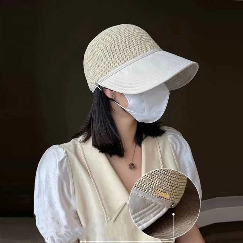 Summer Bucket Hat Women Outdoor Sun Hats Portable Foldable Beach Hat UV Protection Sun Hats Girls Wide Brim Cap Baseball Caps W250602