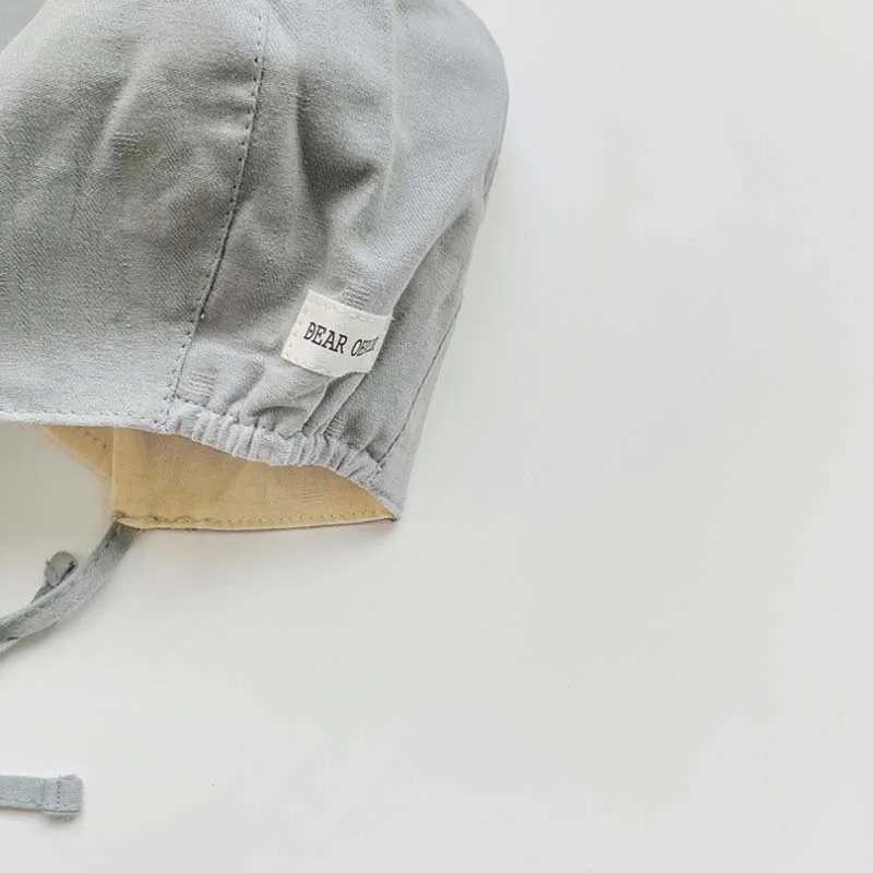 New Arrived High Quality Baby Cotton Fisherman Hat INS Hot Strap Double Sided Tire Cap Extra Wide Brim Sun Hat For Boys Girls W250602