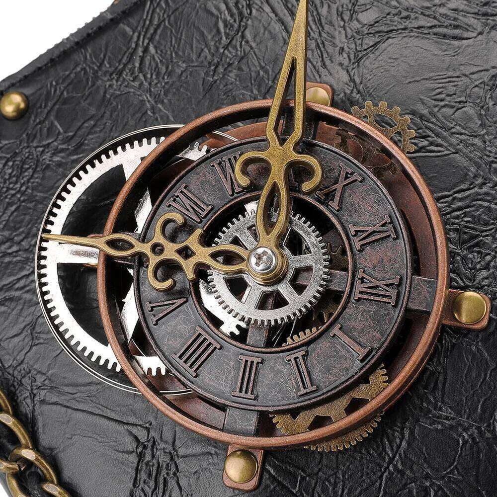 Steampunk Single Shoulder Vintage Women Handbags Gothic Messenger Crossbody Bag Ladies Rivet Top-Handle Bags Pack