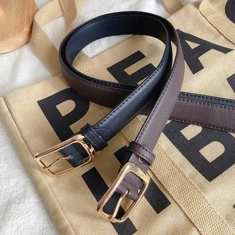 Waist Belt Womens Versatile INS Style Decorative Jeans High-end Retro Niche Summer Student Black Casual Leather Belt XJ250602