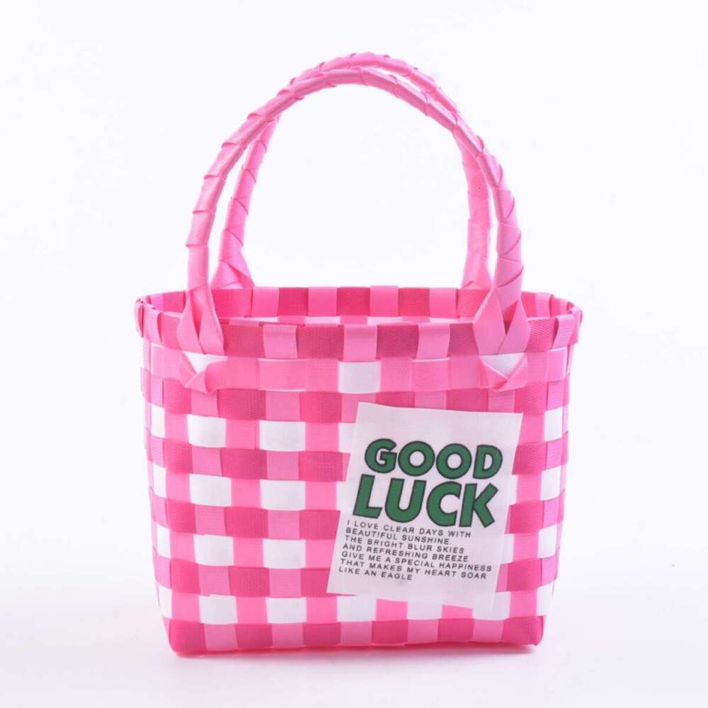 Gift Bag Internet Celebrity Plastic Woven Vegetable Storage Basket Handbag