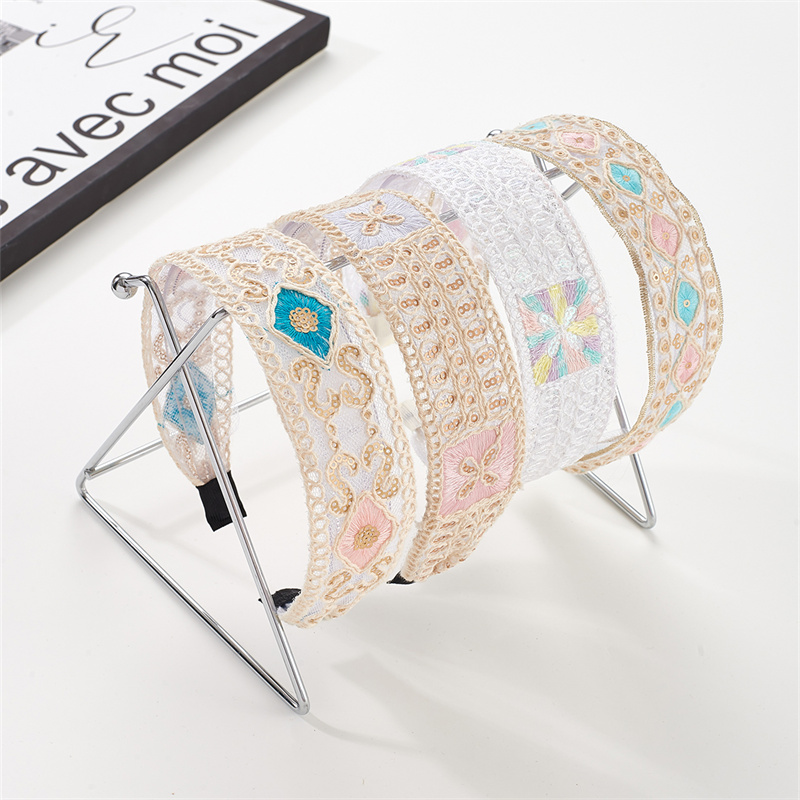 New hair bands hair bands light luxury filigree headbands wide edge with teeth non-slip pressure hair accessories
