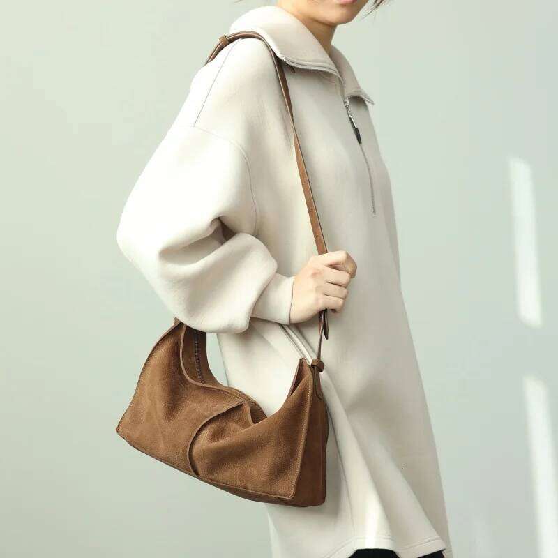 Women's Bags Designer Women's Genuine Leather Vintage Zipper Crossbody Bags Fashion Design Shoulder Bag Soft And Comfortable Handbag