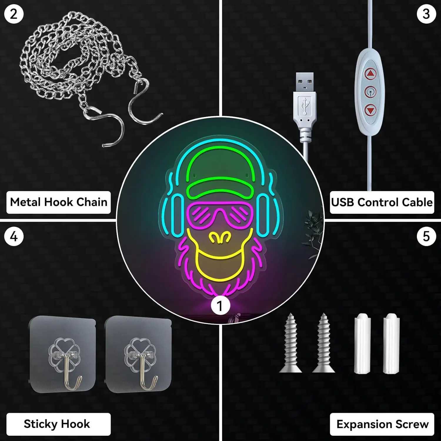 Neon Sign For Wall Decor Neon Light For Gaming Room LED Light Up Sign For Bedroom Living Room USB Neon Lights Signs For Gifts XJ250602