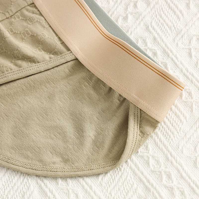 3PCS Mens Cotton Underwear Mens Jacquard Sports Briefs Loose and Breathable Underwear W250603