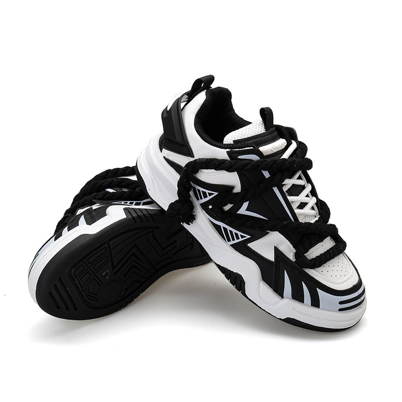 designer Men's Casual Shoes Fashion Personality Sneakers Niche Versatile 2025 Hot Trend Shoes Men's New Thick-Soled Shoes
