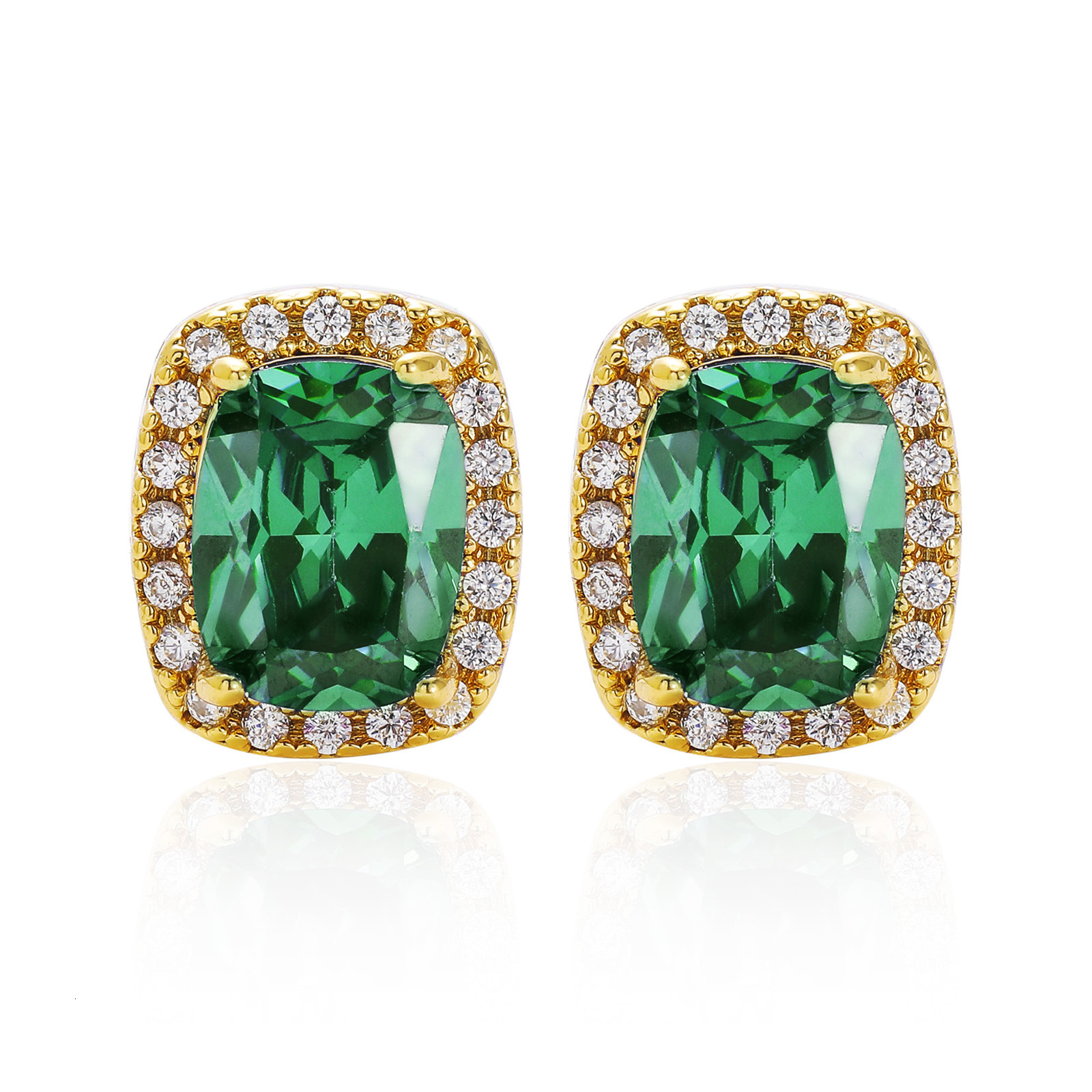 INS Accessories Hiphop Full Hip Hop Earrings Colorful Large Moissanite Personalized Mens Earrings Mozambique earrings