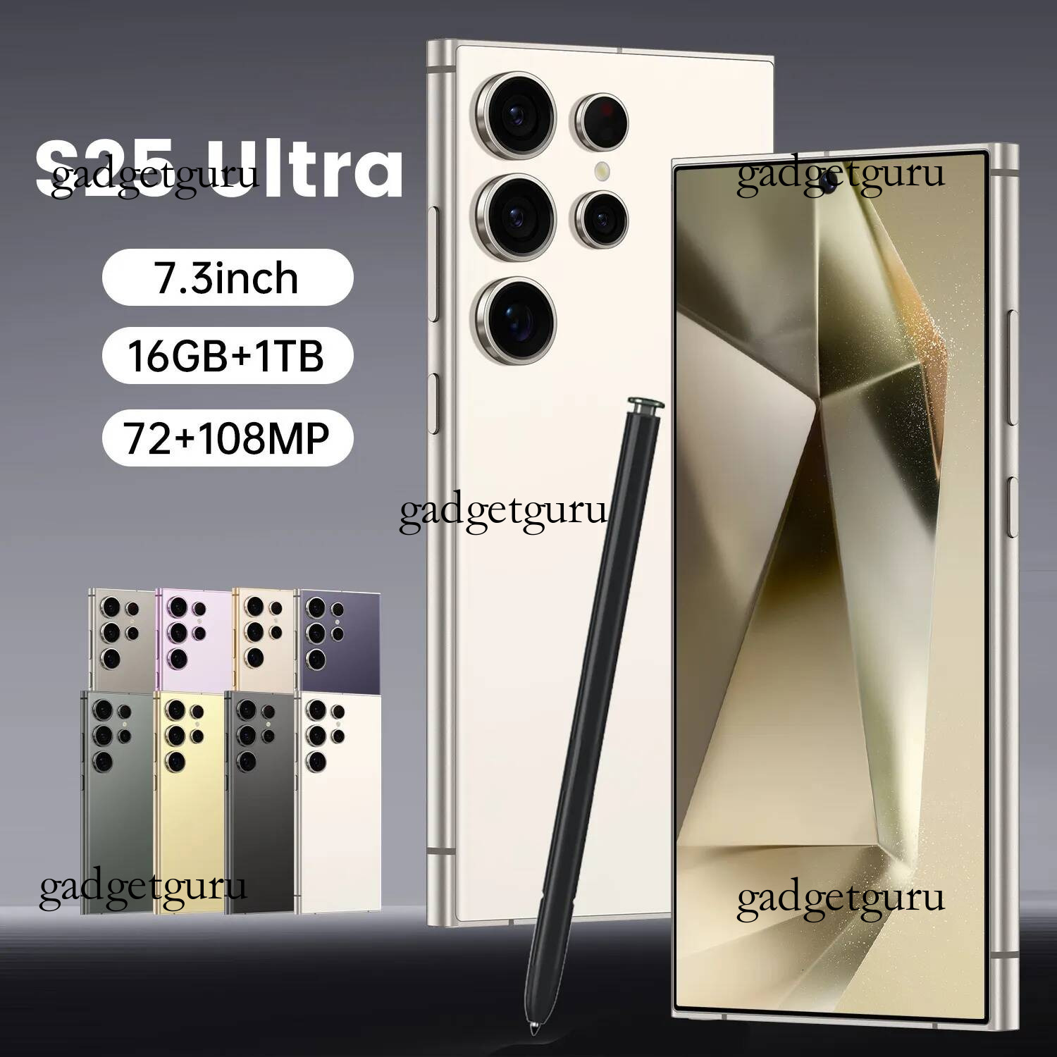 7.3 Inch 5G S25 S24 Ultra Mobile Unlocked Touch Play Screen Smart 13 System s24 Android Smartphone Camera Phone HD Display Face Recognition 1TB