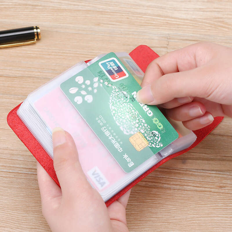 Fashion Women's Men's Multi-Card Slot Holder Business Bank Credit Card Case Genuine Leather Driver's License